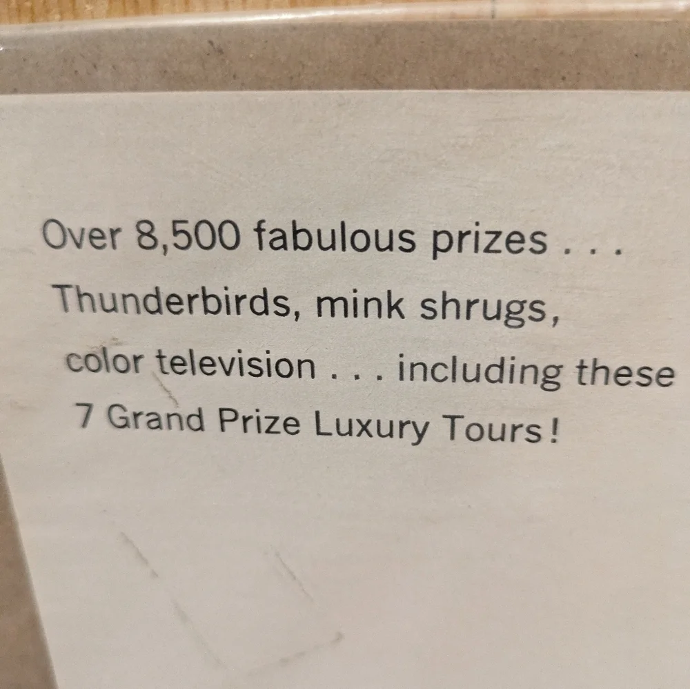 Vintage 7UP Sweepstakes Poster 11x14